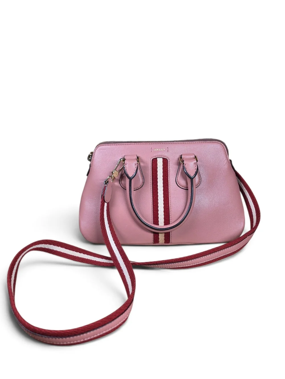 Bally Dusty Rose Leather Dainty Trainspotting 2-Way Swiss Lux (Retail $950)